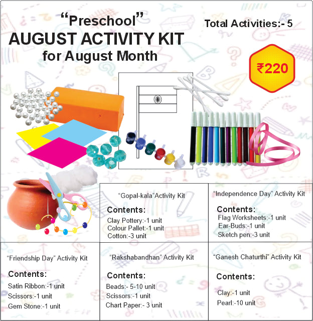 "Preschool" AUGUST ACTIVITY KIT for August Month