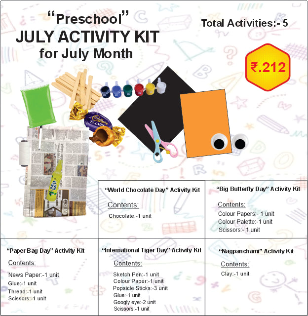 "Preschool" JULY ACTIVITY KIT for July Month