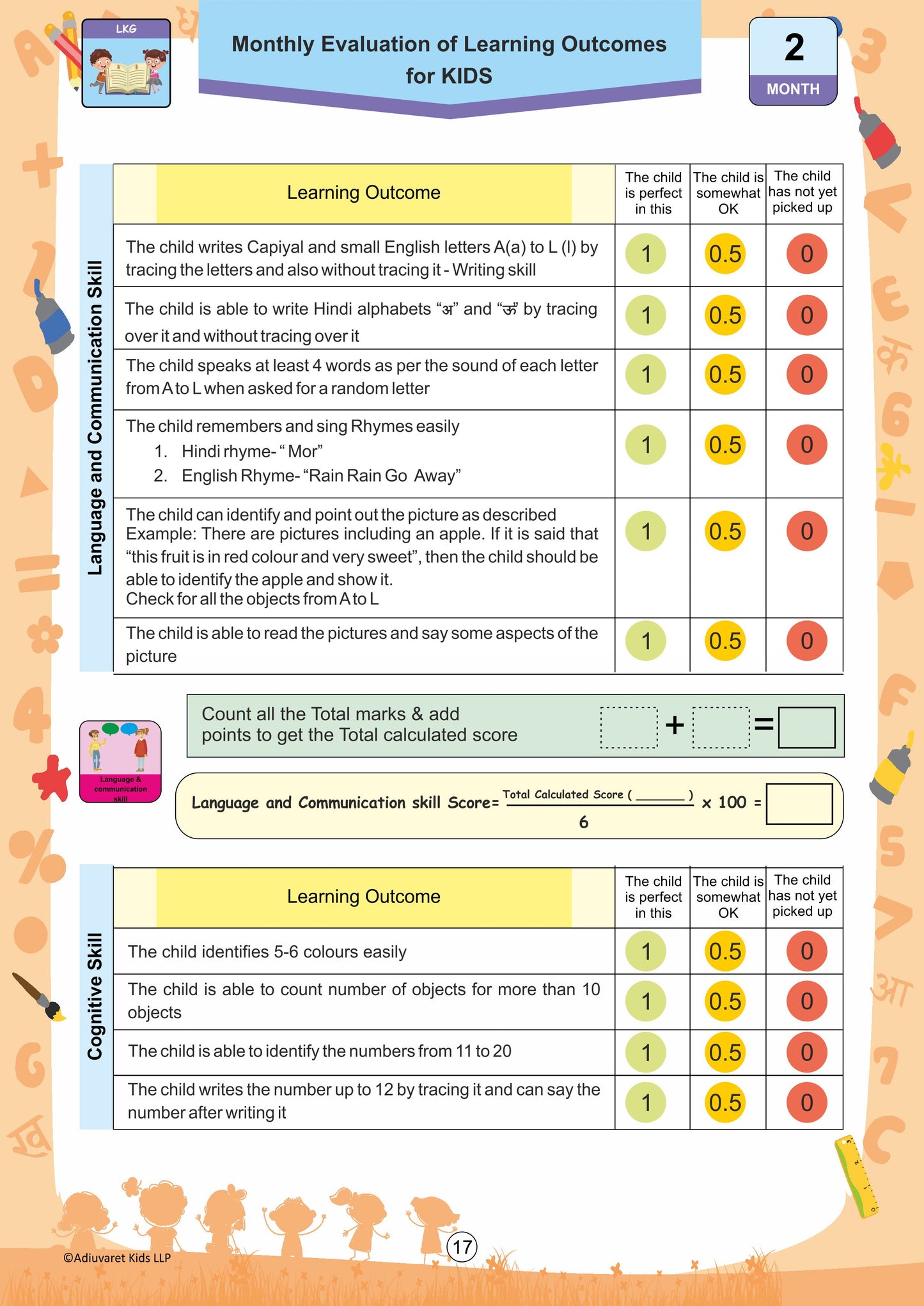 Prime Technique Month-2 Assessment LKG (DIGITAL)