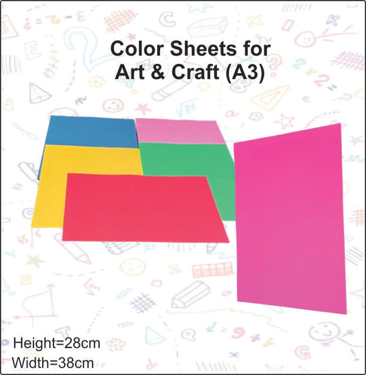 A3 Big Color Sheets for Art and Craft (20 units)