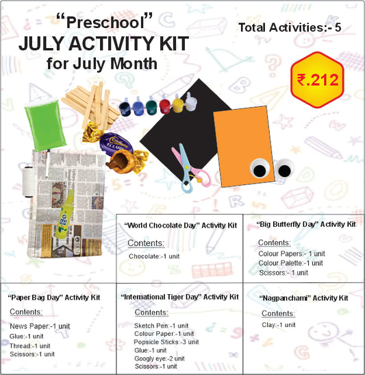 "Preschool" JULY ACTIVITY KIT for July Month
