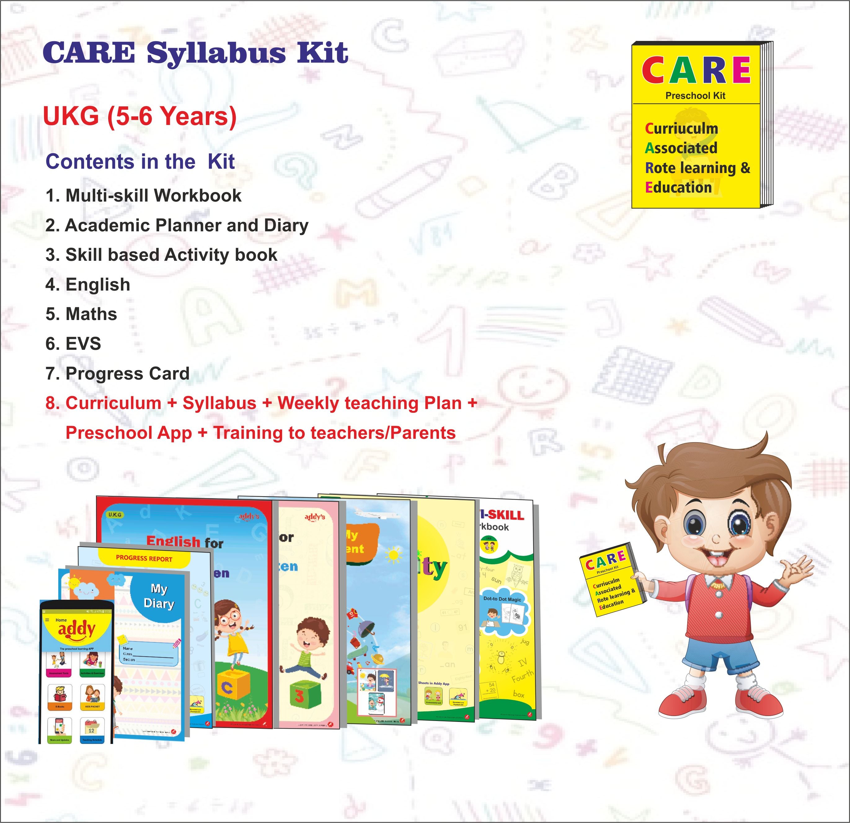 Preschool Program Kit CARE Syllabus Kit for UKG - – Our Preschool Hub